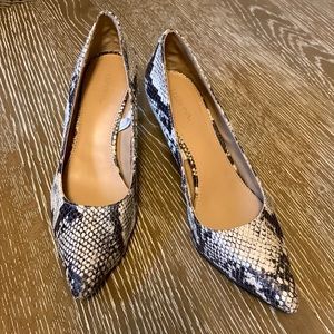 Perfect work heel! Merona Snakeprint Heels Black/Cream Size 8